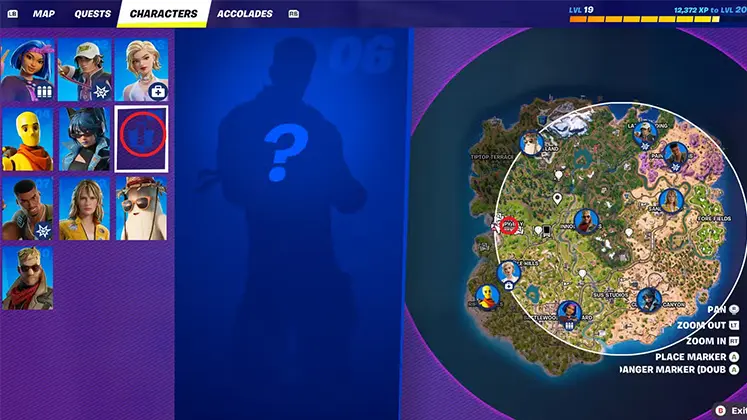 تصویری از مپ Fortnite