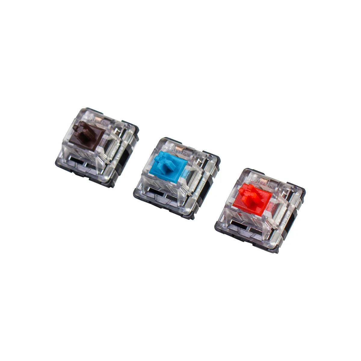 معرفی و مقایسه سوییچ‌های کیبورد مکانیکی Cherry MX قرمز، قهوه‌ای و آبی با پس‌زمینه رنگی هماهنگ