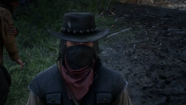 تصویری از جان مارستون با صورت پوشیده با باندانا در بازی red dead redemption 1