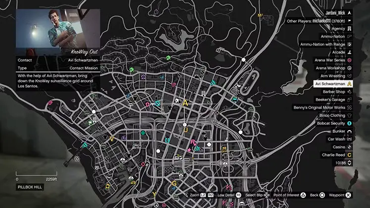 تصویری از مپ بازی GTA Online