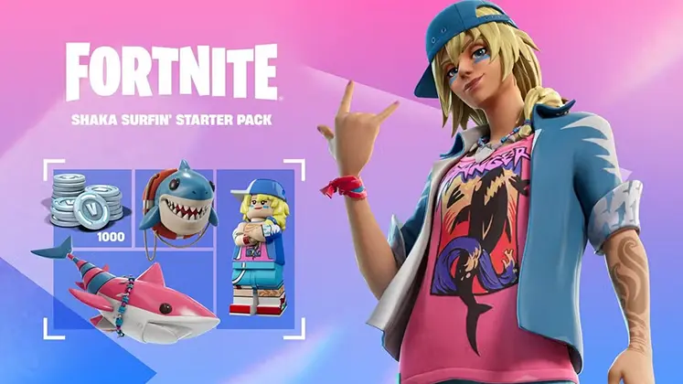 تصویری از آیتم های موجود در استارتر پک در بازی Fortnite