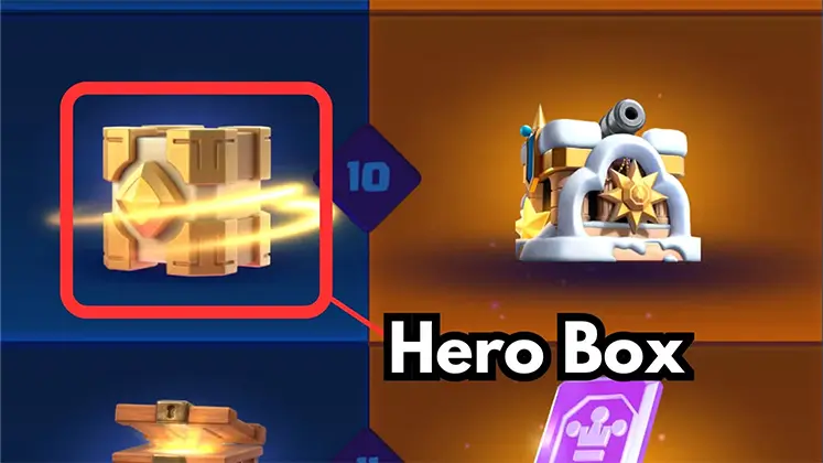 تصویری از صندوق Hero Box در بازی clash royale