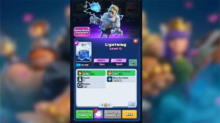 اسپل اپیک لایتنینگ (Lightning) در بازی کلش رویال