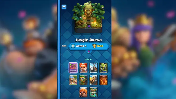 آرنا 9  با تم جنگلی در بازی Clash Royale