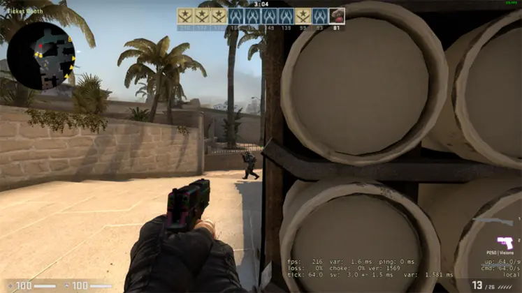 تصویری از پیک دادن در بازی Counter Strike 2