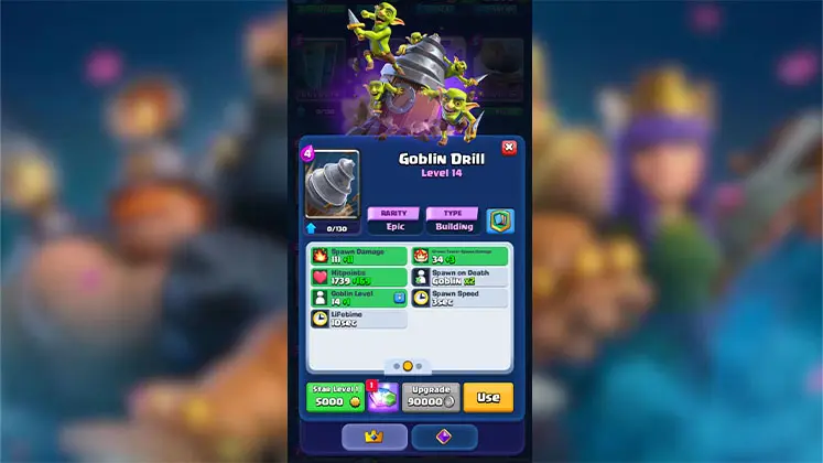 کارت اپیک گوبلین دریل (Goblin Drill) در کلش رویال