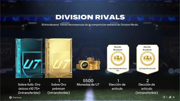 تصویری از دریافت جوایز Division Rivals در بازی FC 26
