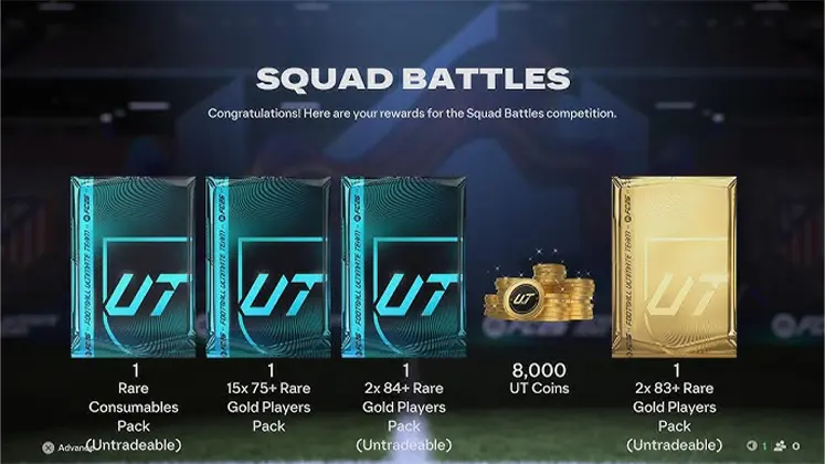 تصویری از دریافت جوایز Squad Battles در بازی FC 26