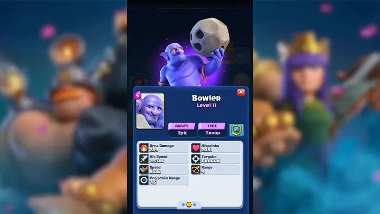 معرفی کارت BOWLER (بولر) در کلش رویال