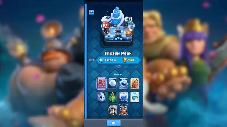 آرنای هشتم بازی کلش رویال Frozen Peak