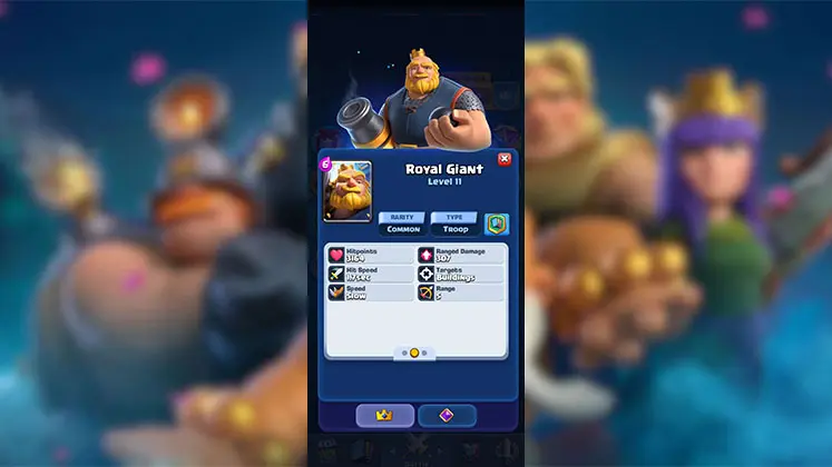 معرفی کارت رویال جاینت (Royal Giant) در بازی کلش رویال