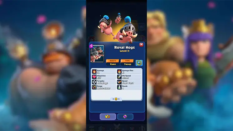 معرفی کارت رویال هاگز (Royal Hogs) در Clash Royale