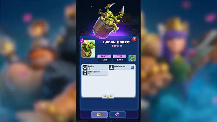 معرفی کارت Goblin Barrel در بازی کلش رویال