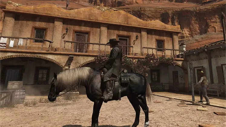 نمایی از اسب War Horse در بازی Red Dead 1