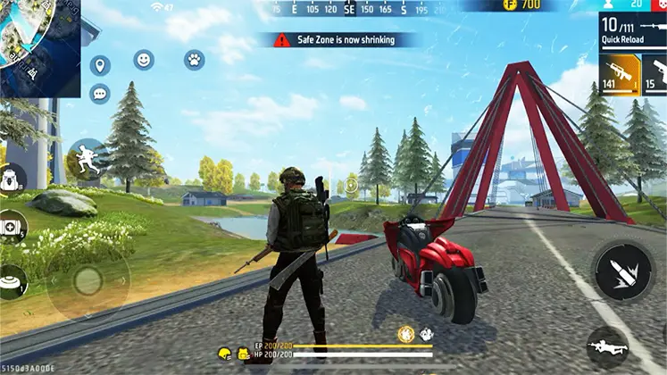 تصویری از گیم پلی بازی free fire