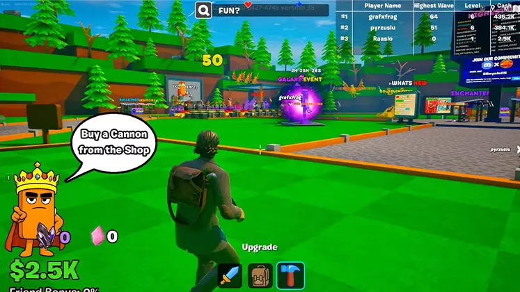 تصویری از گیم پلی بازی Fortnite در مپ Brainrot Royale