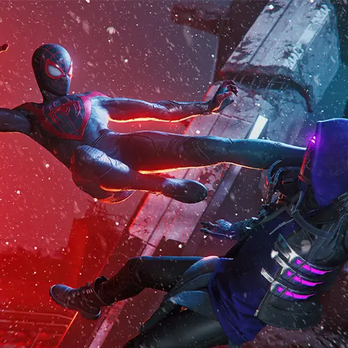 تصویری از نبرد مردعنکبوتی در بازی Marvel's Spider-Man: Miles Morales