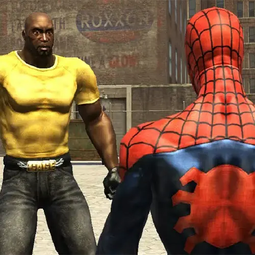 تصویری از لوک کیج و مردعنکبوتی در بازی spider-man web of shadows