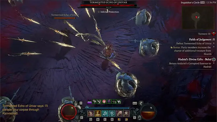 تصویری از مبارزه با Urivar در بازی Diablo 4