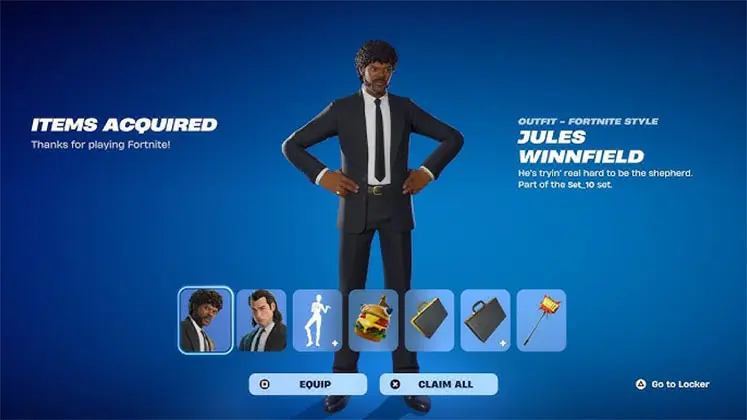 شخصیت‌های نمادین وینسنت وگا و جولز وینفیلد و Pulp Fiction در بازی Fortnite