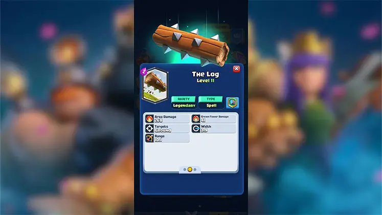 معرفی کارت دِ لاگ (The Log) در بازی کلش رویال