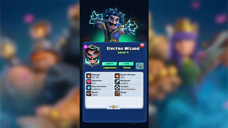 کارت الکترو ویزارد (Electro Wizard) در بازی کلش رویال
