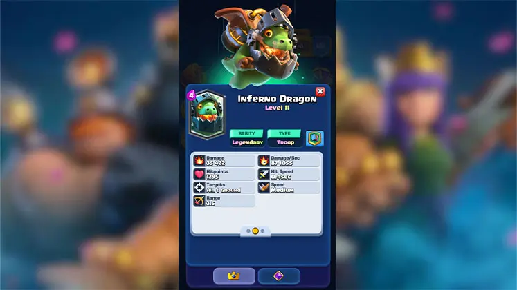 معرفی کارت اینفرنو دراگون (Inferno Dragon) در بازی Clash Royale