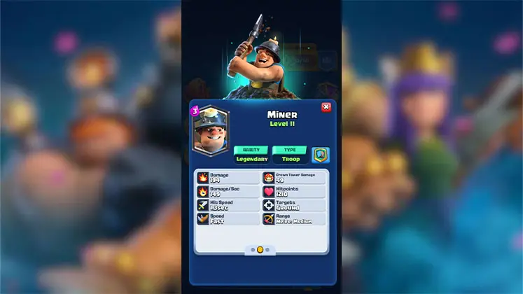 کارت ماینر (Miner) در بازی Clash Royale