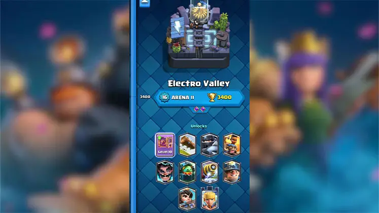 آرنا 11 بازی کلش رویال و کارت های جدید آن Electro Valley
