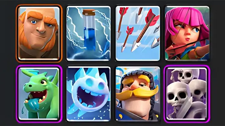 دک Giant Baby Dragon در آرنای 6 بازی Clash Royale