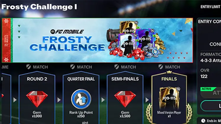 تصویری از بخش Frosty Challenge در بازی FC Mobile 26