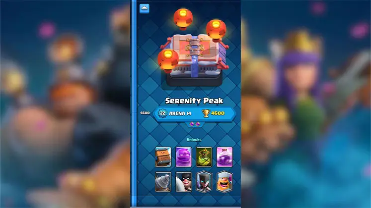 آرنا 14 (Serenity Peak) در بازی کلش رویال