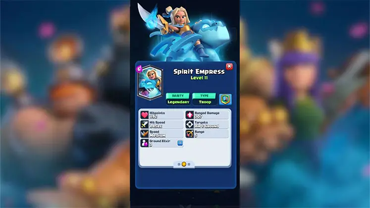 کارت Spirit Empress؛ کنترل‌کننده ارواح زنجیره‌ای در بازی کلش رویال