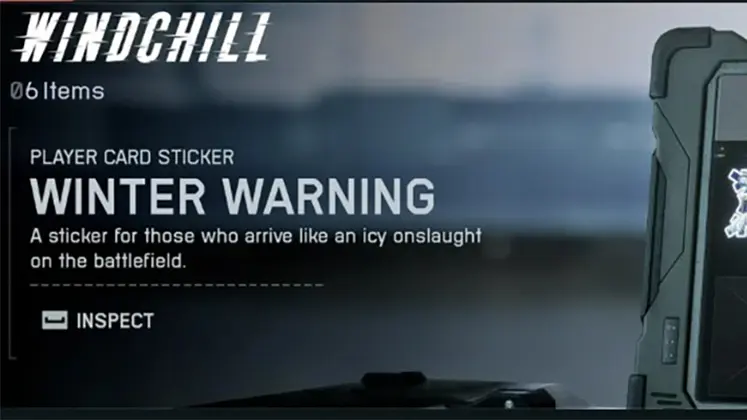 تصویری از منوی بازی Battlefield 6 و آیتم Winter Warning