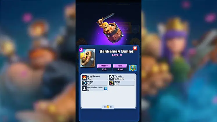 کارت Barbarian Barrel: جادوی دفاعی و ضدحمله