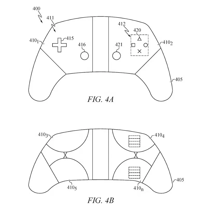 تصویری از طرح منتشر شده کنترلر PlayStation با شماره پتنت 12533573