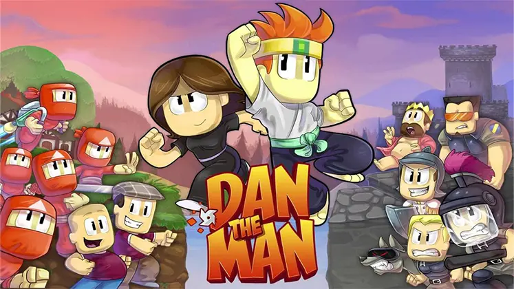 بنری از بازی Dan The Man