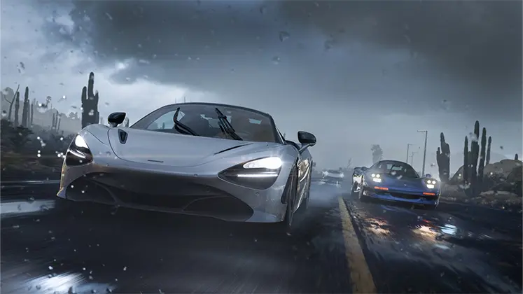 تصویری از آب و هوای بارانی در بازی Forza Horizon 5