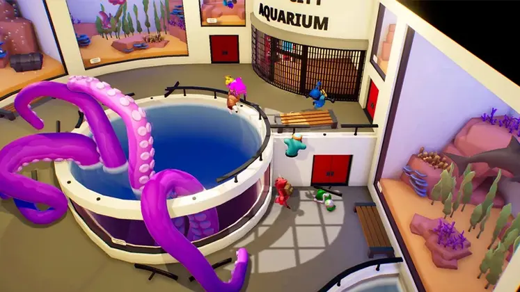 تصویری از مپ Aquarium در بازی Gang beasts