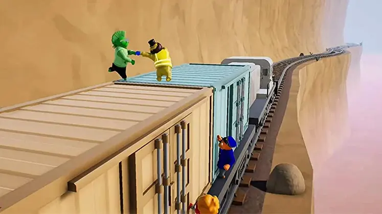 تصویری از مپ Train در بازی Gang beasts