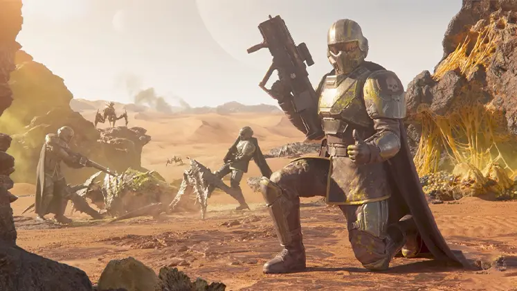 نمایی از بازی Helldivers 2