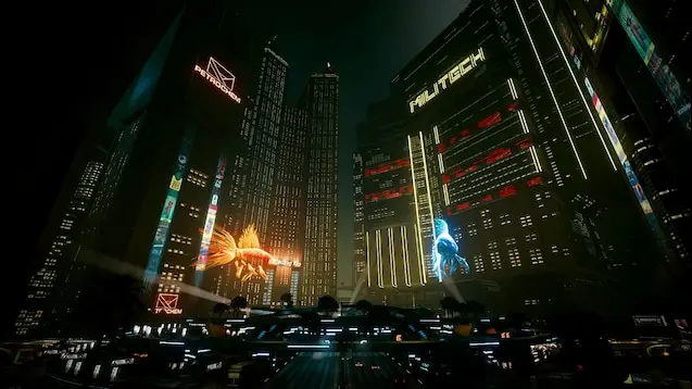 منطقه city centerاز بازی cyberpunk