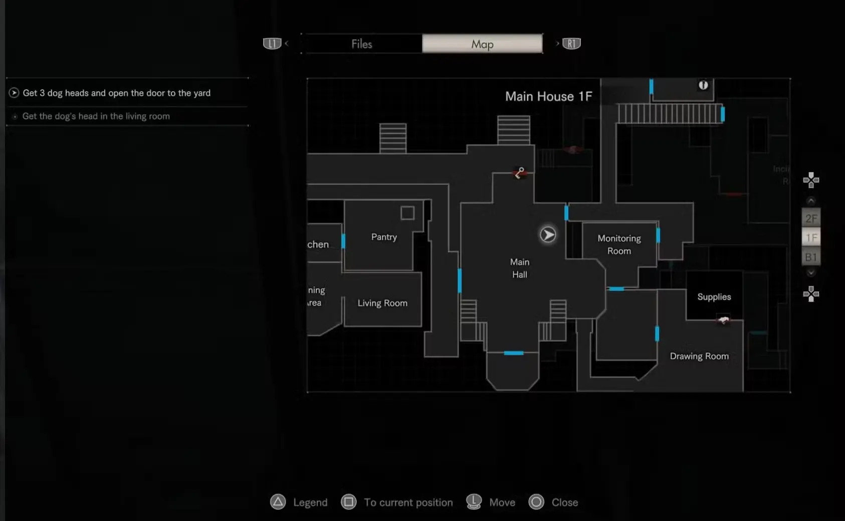 مکان سر سگ سفید در Resident Evil 7