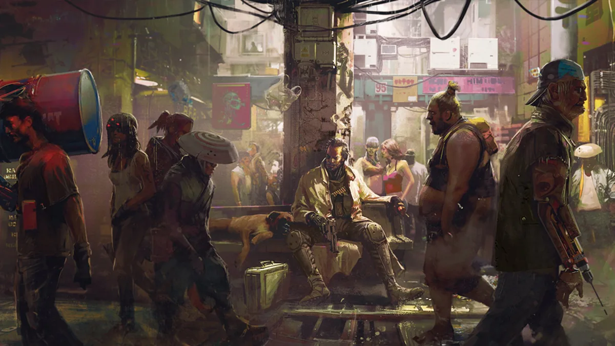 تصویری از گروه اسکونجرز در بازی cyberpunk