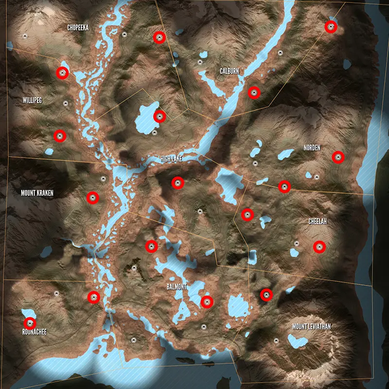 تصویری از مپ Layton Lake District در بازی theHunter: Call of the Wild