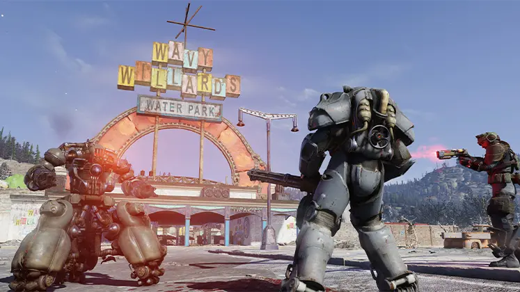 تصویری از مبارزه در بازی Fallout 76