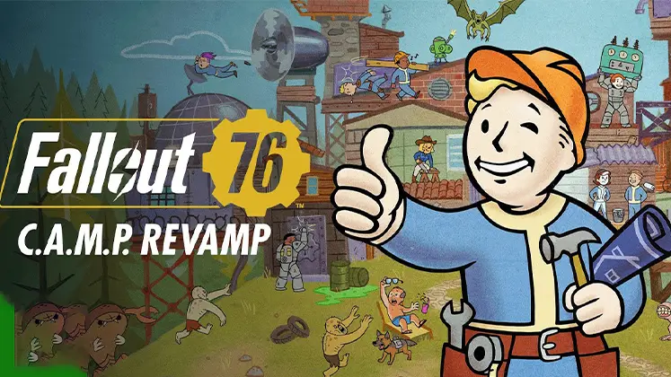 بنری از آپدیت C.A.M.P. Revamp برای بازی Fallout 76
