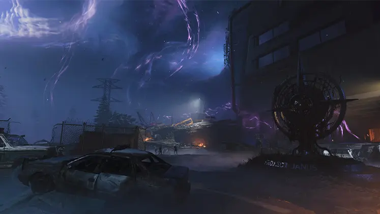 تصویری از مپ Janus Towers Plaza در بازی Call of Duty: Black Ops 7