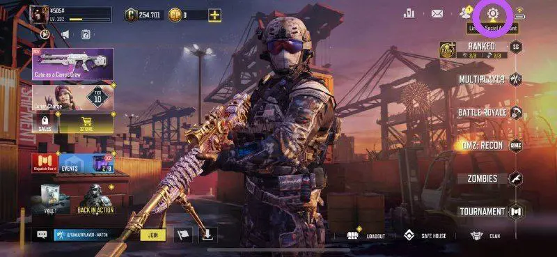 تنظیمات بازی Call of Duty: Mobile