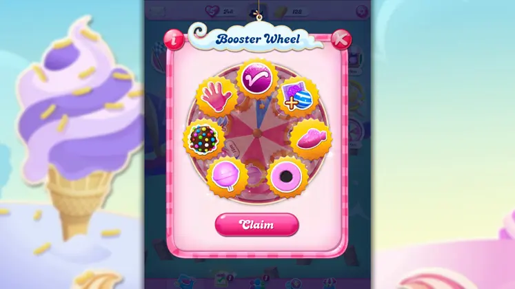 تصویری از Daily Booster Wheel در بازی Candy Crush Saga